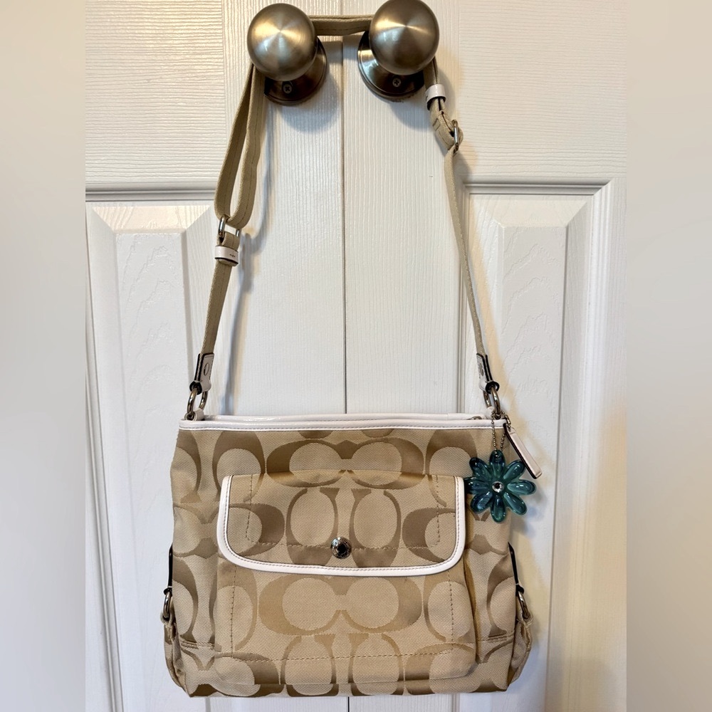 Coach Signature Crossbody Bag – Beige/Tan